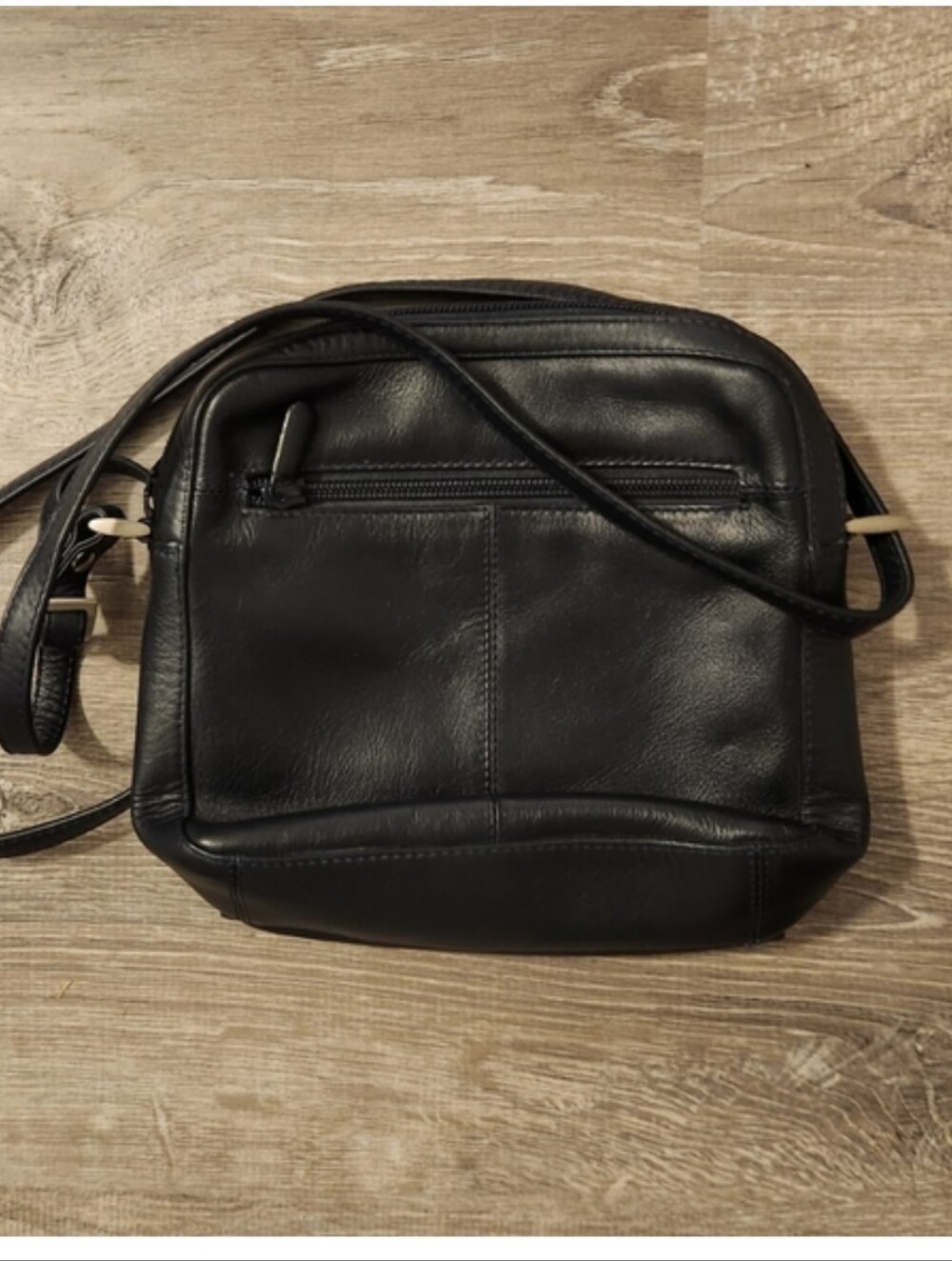 Derek Alexander Navy Blue Leather Crossbody Bag